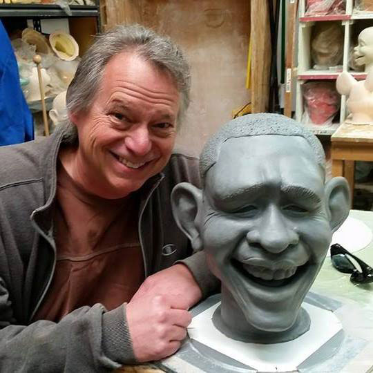 Steve Sculpting Obama