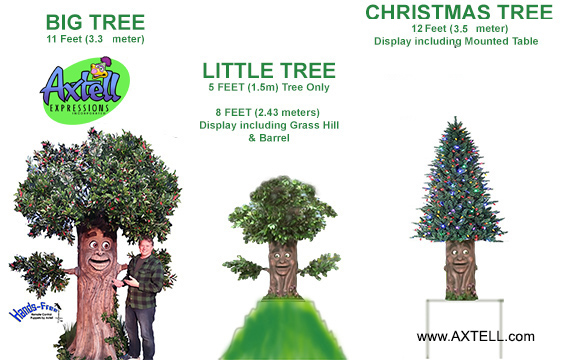 Hands-Free Animatronic Tree Sizes