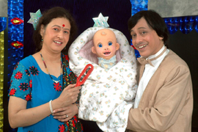 Ramdas and Aparna Padhye with their Crybaby in India
