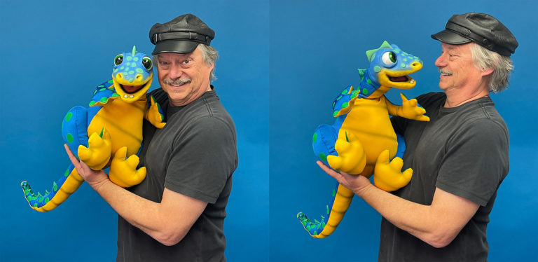 Dinostar puppet with Steve Axtell